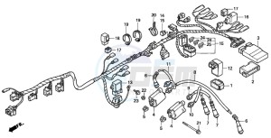 CB750F2 SEVEN FIFTY drawing WIRE HARNESS