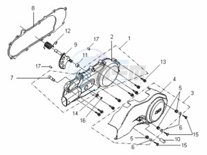 VS 125 EURO3 drawing CRANKCASE LEFT