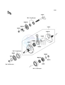 KFX450R KSF450BDF EU drawing Crankshaft