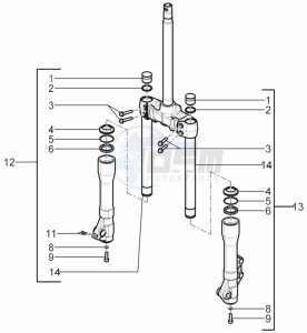 Runner 50 SP drawing Fork components (Kayaba)