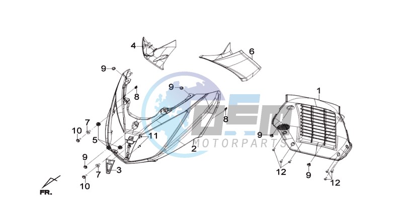 FR PLATE / INDICATORS / INNER LEG SHIELD