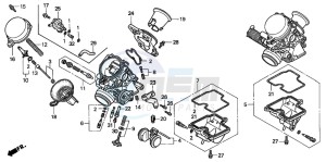 CB500S drawing CARBURETOR (COMPONENT PARTS)