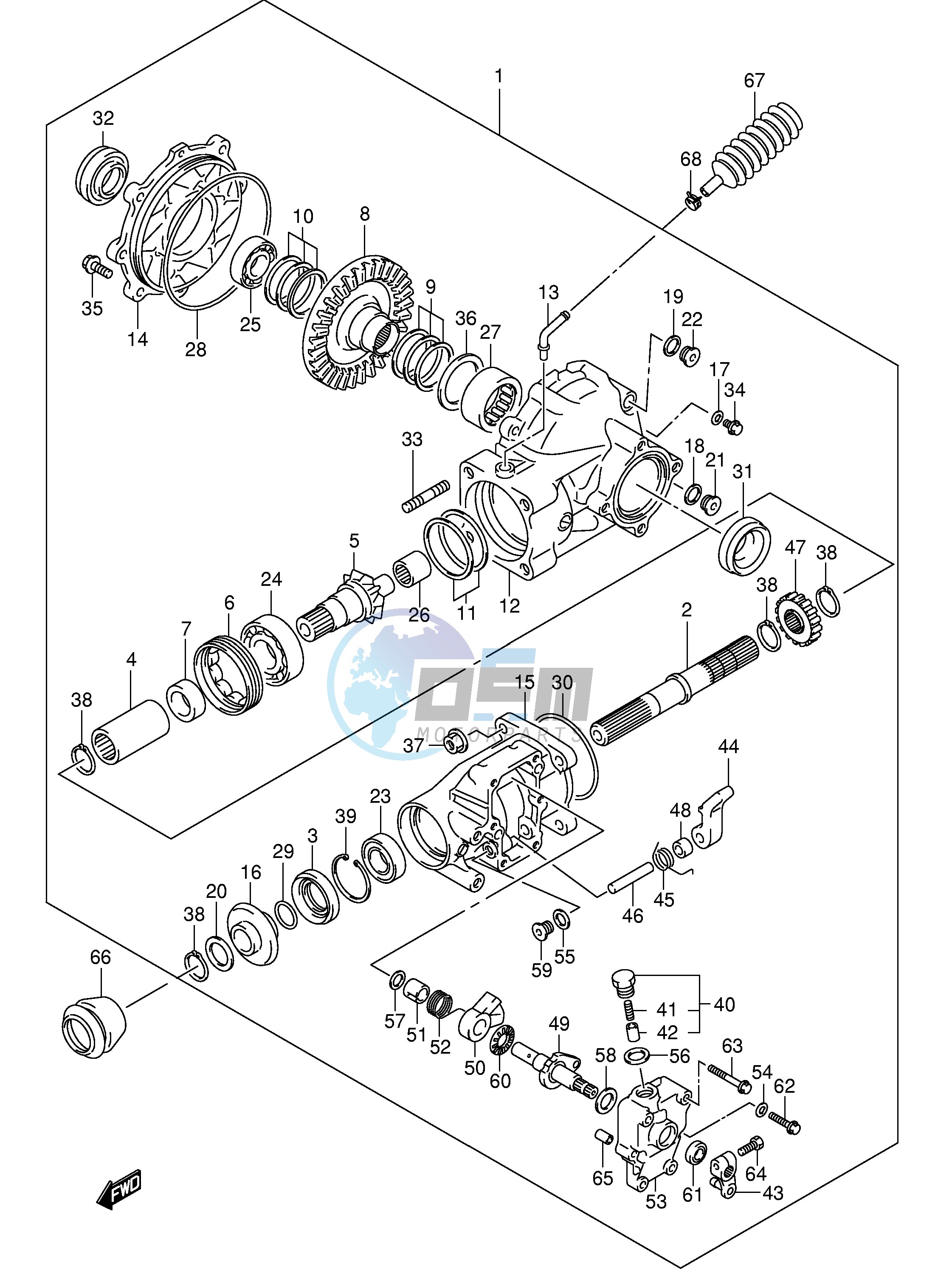 FINAL BEVEL GEAR (REAR)(MODEL K4)