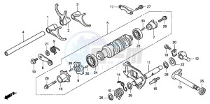 GL1800 drawing SHIFT DRUM/SHIFT FORK