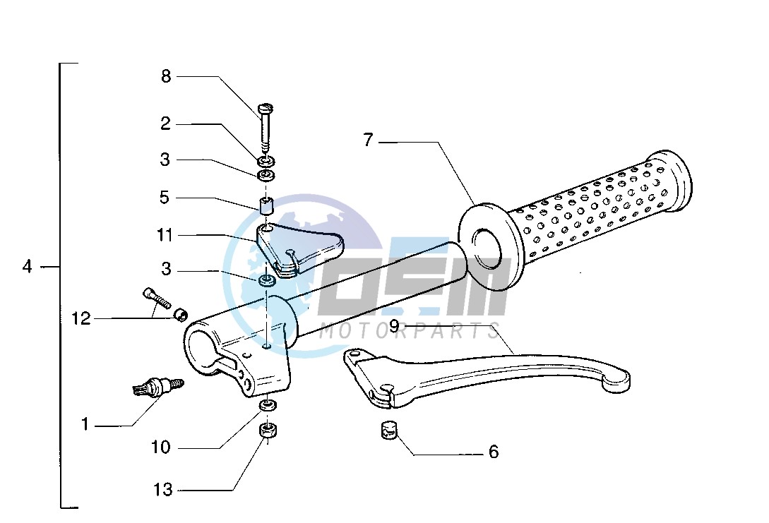 Handlebar parts Left