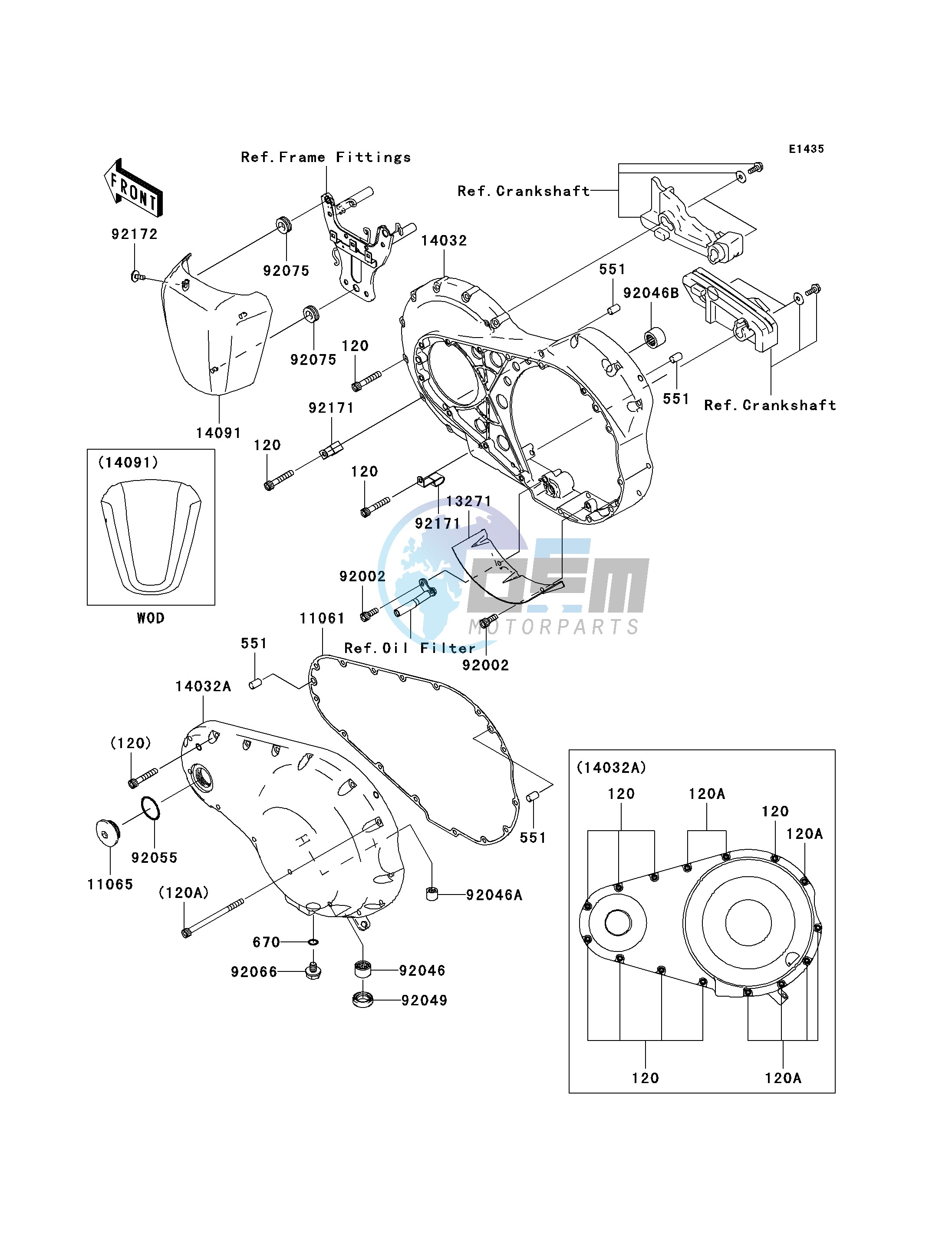 LEFT ENGINE COVER-- S- -