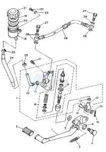 XJ S DIVERSION 600 drawing REAR MASTER CYLINDER