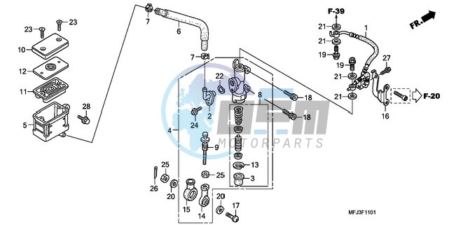 REAR BRAKE MASTER CYLINDER (CBR600RA)