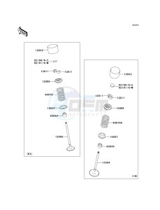 ZX 1000 E [NINJA ZX-10R] (E8F-E9FA) 0E9FA drawing VALVE-- S- -