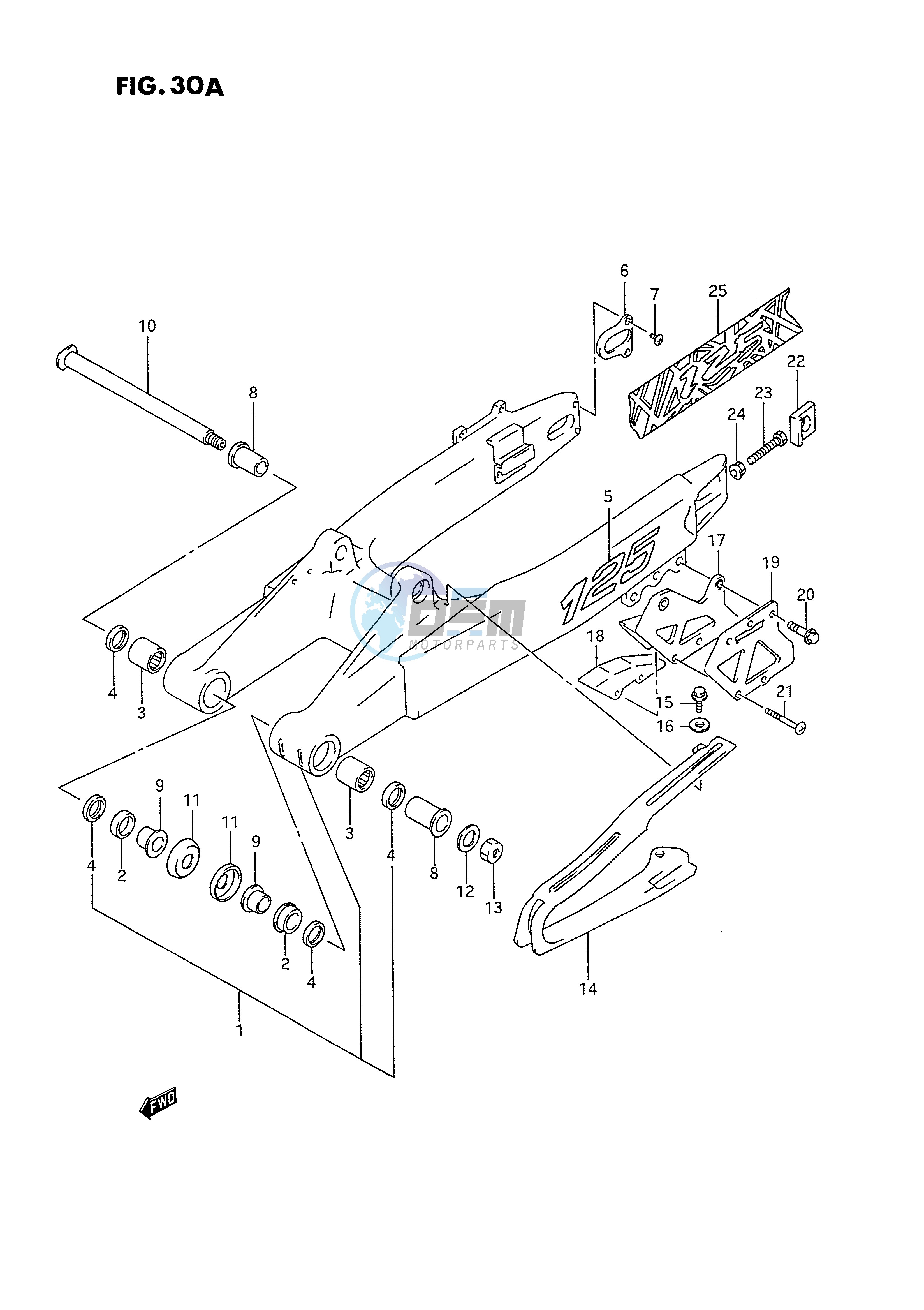 REAR SWINGING ARM (MODEL P R S)