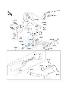 KX 125 L (L4) drawing MUFFLER-- S- -