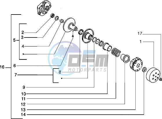 Driven pulley