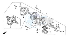 CB250 NIGHTHAWK drawing OIL PUMP