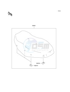 KVF 360 A [PRAIRIE 360 4X4] (A6F-A9F) A8F drawing SEAT