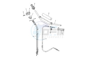 WR F 450 drawing STEERING HANDLE - CABLE