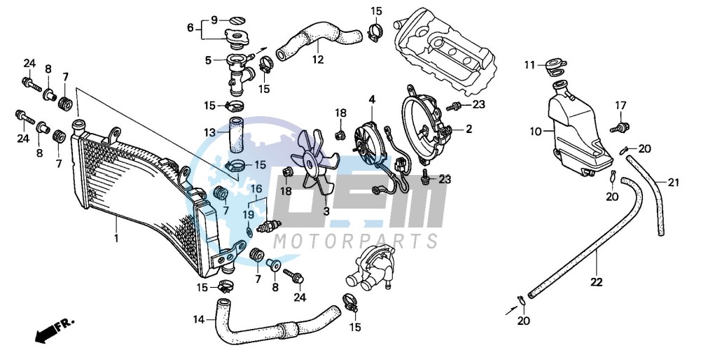 RADIATOR (CBR600FS/3S/T/3T/SET)