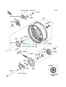 ZZR1400_ABS ZX1400FCF FR GB XX (EU ME A(FRICA) drawing Rear Hub