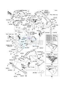 ZX 1000 D [NINJA ZX-10R] (D6F-D7FA) D7F drawing COWLING LOWERS