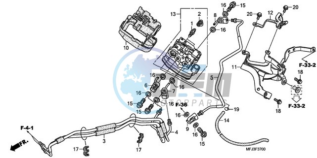 FRONT VALVE UNIT (CBR600RA)