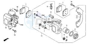 TRX420FE FOURTRAX ES drawing FRONT BRAKE CALIPER