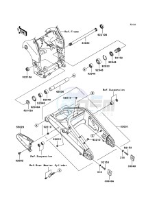 NINJA ZX-10R ZX1000-C2H FR GB XX (EU ME A(FRICA) drawing Swingarm