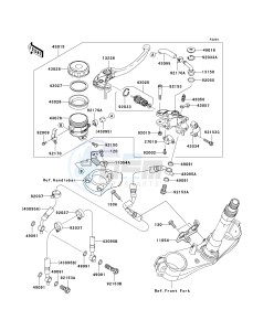 ZX 1400 A [NINJA ZX-14] (A6F-A7FA) A7FA drawing FRONT MASTER CYLINDER