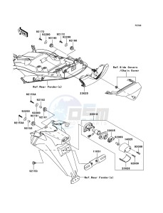 ZZR1400 ABS ZX1400B7F FR GB XX (EU ME A(FRICA) drawing Taillight(s)