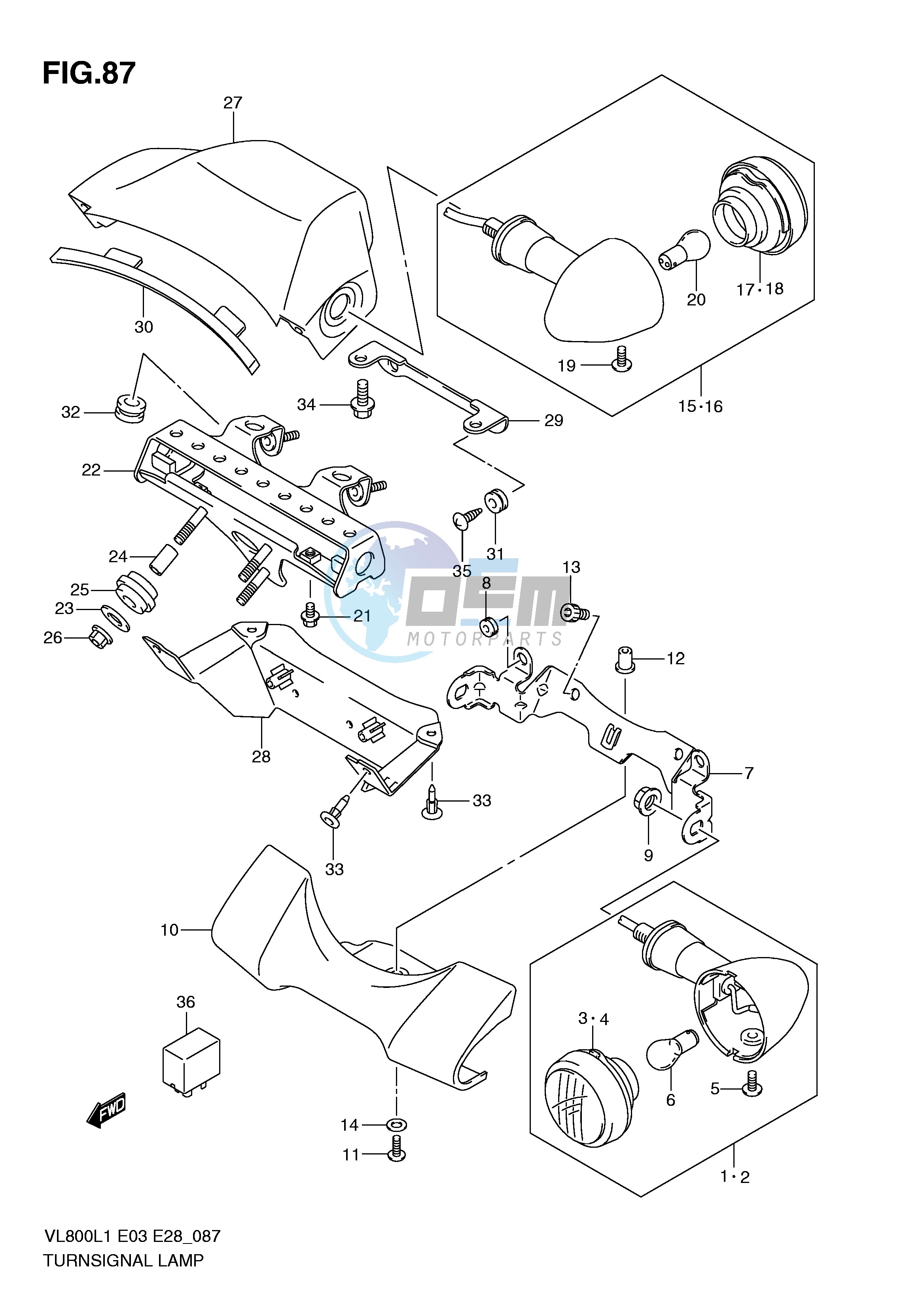 TURNSIGNAL LAMP (VL800TL1 E33)