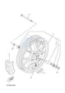 YZF-R125 YZF-R125A R125 (BR62 BR62 BR62 BR62) drawing FRONT WHEEL