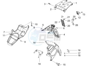 Runner 125 VX 4t Race drawing Rear cover - Splash guard