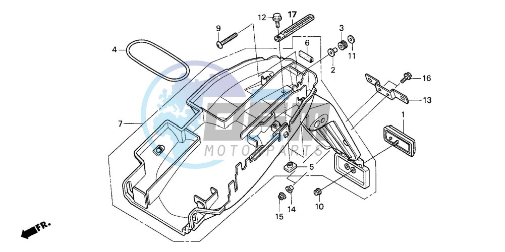 REAR FENDER (CB600F3/4/5/ 6)