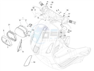 SPRINT 50 4T 4V NOABS E2 (NAFTA) drawing Front headlamps - Turn signal lamps