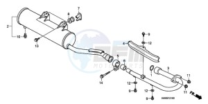 TRX250TEA Australia - (U / EC) drawing MUFFLER