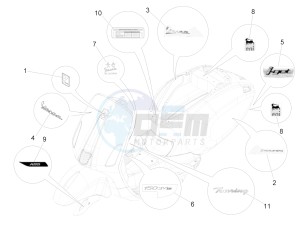 Primavera 150 4T 3V iGET ABS (EMEA) drawing Plates - Emblems