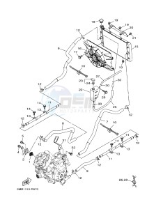 YXE700 YXE70WPAJ WOLVERINE R (B3D5) drawing RADIATOR & HOSE