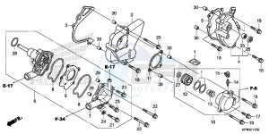 CB1000RAD CB1000R ABS E drawing WATER PUMP