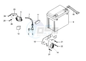 X9 125 drawing Battery