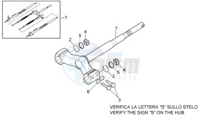 Leonardo 125-150 drawing Front fork - Stem base