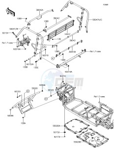 MULE PRO-DX KAF1000EJF EU drawing Guards/Cab Frame