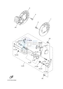 YFM450FWAD GRIZZLY 450 EPS (BM71) drawing FRONT BRAKE CALIPER