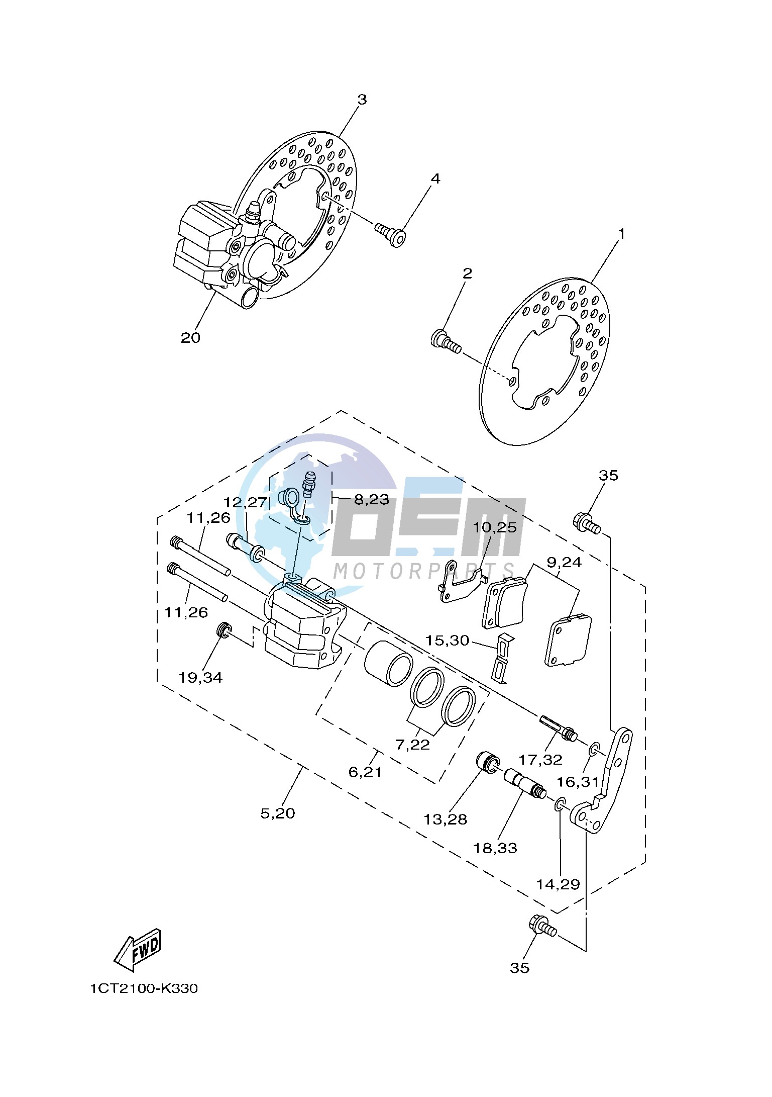 FRONT BRAKE CALIPER