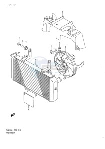 DL650 ABS V-STROM EU-UK drawing RADIATOR