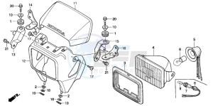 XR650R drawing HEADLIGHT (DK/ED/U)