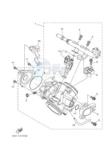 YFM700FWB KODIAK 700 CAMO (B169) drawing THROTTLE BODY ASSY 1