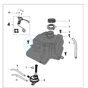 KISBEE MX A drawing TANK AND FUEL PUMP