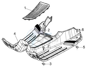 LX 50 4T drawing Foot board - rubber mats