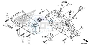 VT750C2SE Shadow - VT750C2S-E UK - (E) drawing RIGHT CRANKCASE COVER (VT750CS/ C2B/ C2S/ C)