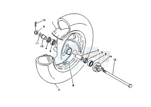 XC FLY ONE R 150 drawing FRONT WHEEL