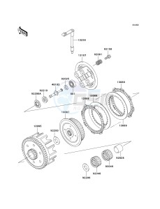 KX 100 A [KX100 MONSTER ENERGY] (A6F - A9FA) D9F drawing CLUTCH