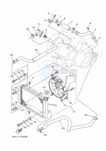 YFM450FWBD KODIAK 450 EPS (BEYB) drawing RADIATOR & HOSE